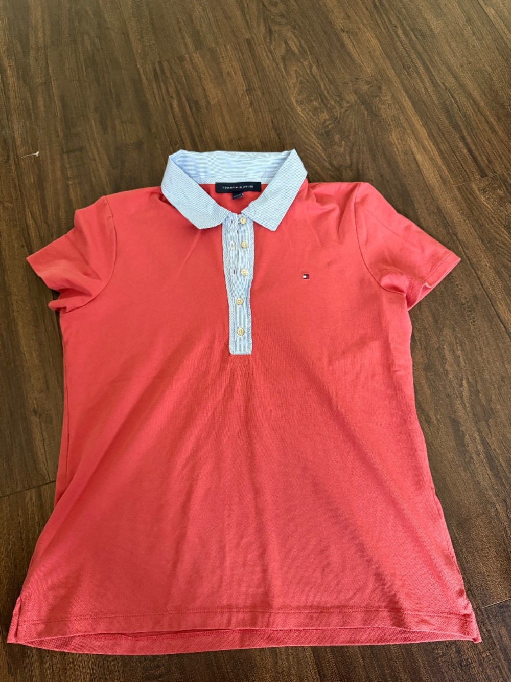 Tommy Hilfiger Women’s Polo Shirt Top Cotton Blend Size M